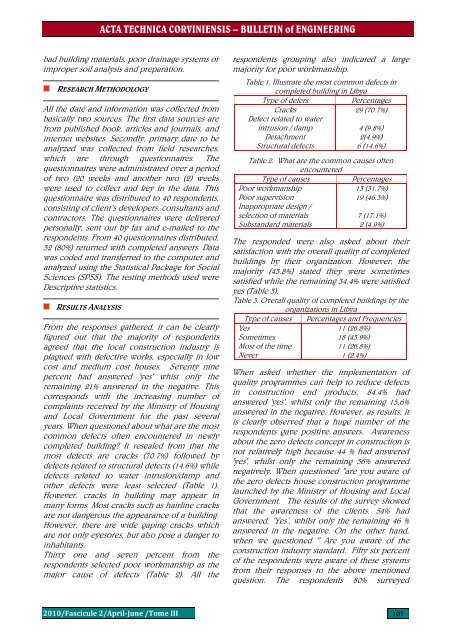 ACTA TECHNICA CORVINIENSIS - Bulletin of Engineering