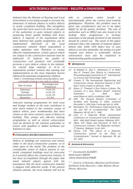 ACTA TECHNICA CORVINIENSIS - Bulletin of Engineering