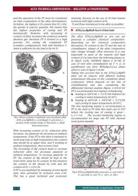 ACTA TECHNICA CORVINIENSIS - Bulletin of Engineering