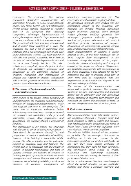 ACTA TECHNICA CORVINIENSIS - Bulletin of Engineering