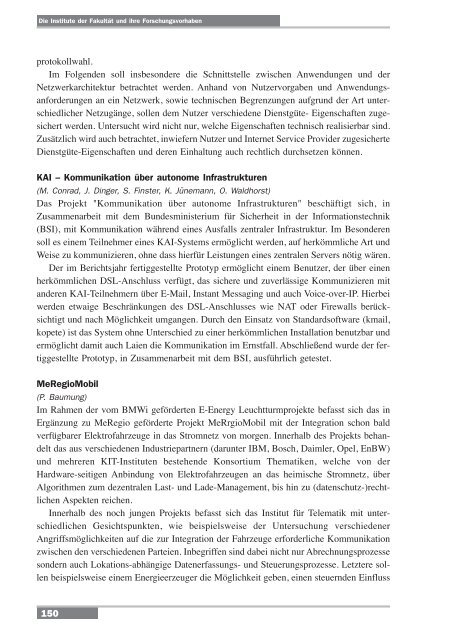 Jahresbericht informatik 2009 - KIT – Fakultät für Informatik