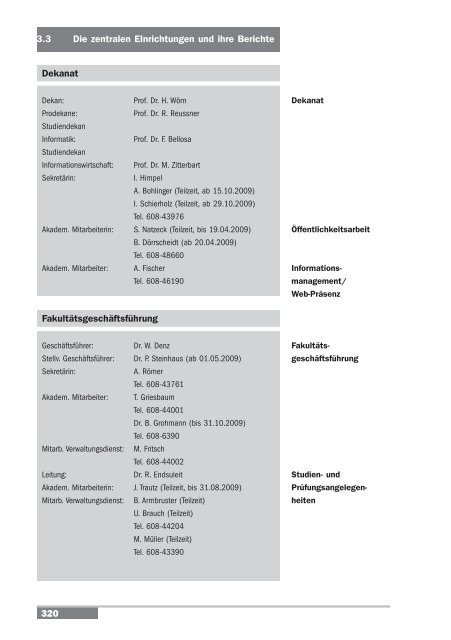 Jahresbericht informatik 2009 - KIT – Fakultät für Informatik