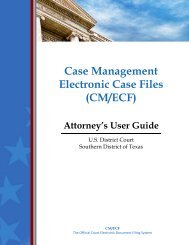 CM/ECF - Southern District of Texas - U.S. Courts