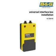 H1000 NMEA Interface Installation Manual - B&G