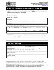 BOARD OF VARIANCE PERMIT APPLICATION ... - District of Sooke