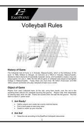 Volleyball Rules - EastPoint Sports