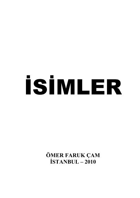 E). - Ãƒâ€“mer Faruk Ãƒâ€¡AM