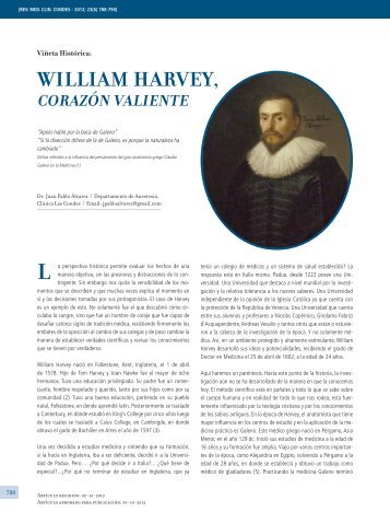 WILLIAM HARVEY, - ClÃ­nica Las Condes