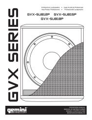 GVX-SUB15P Manual - Full Compass