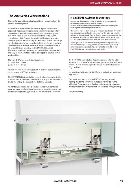 k-SySTEMS iVF Workstations