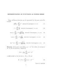 REPRESENTATION OF FUNCTIONS AS POWER SERIES Many ...