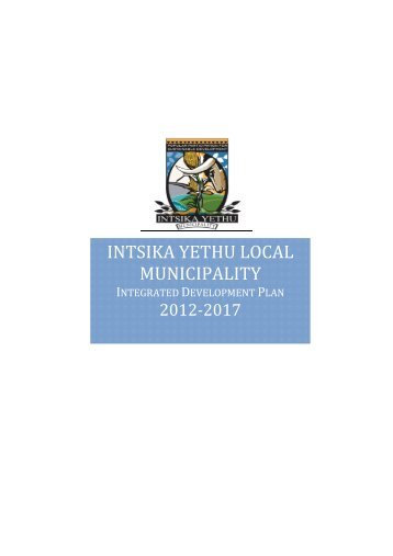 intsika yethu local municipality - Provincial Spatial Development plan