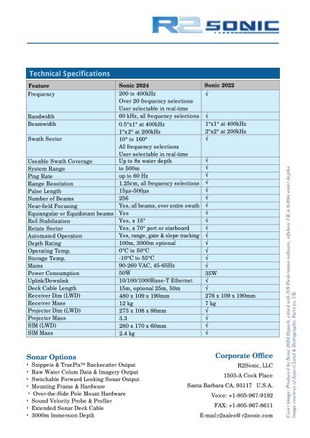 R2 Sonic Brochure - GSE Rentals