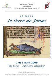 le livre de Jonas - UniversitÃ© d'Artois