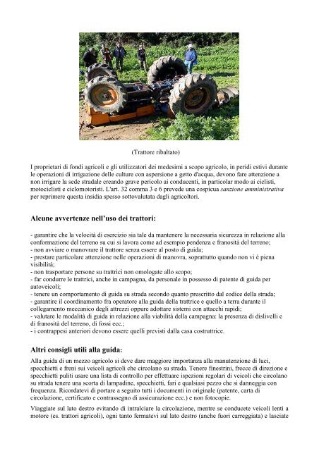 Manuale della circolazione delle macchine agricole