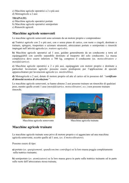 Manuale della circolazione delle macchine agricole