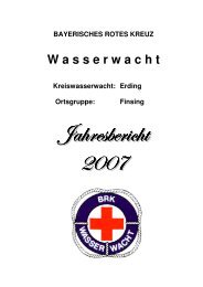 und Einsatzstunden 2007 - Wasserwacht