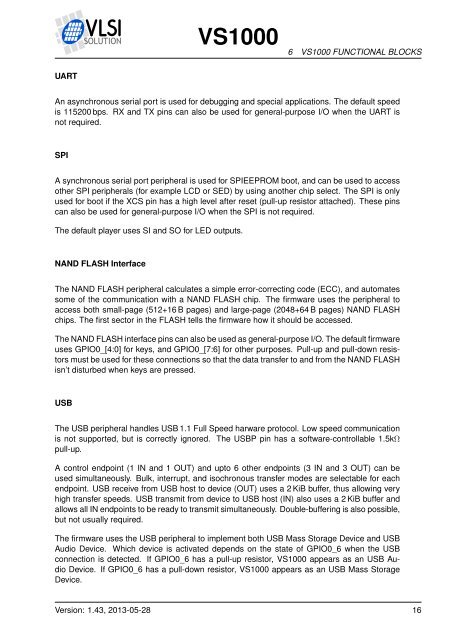 VS1000 Datasheet - VLSI Solution