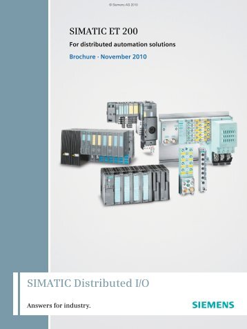 SIMATIC ET 200 - For distributed automation solutions - November ...