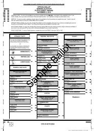 Ballot Sample - Floyd County Indiana - State of Indiana