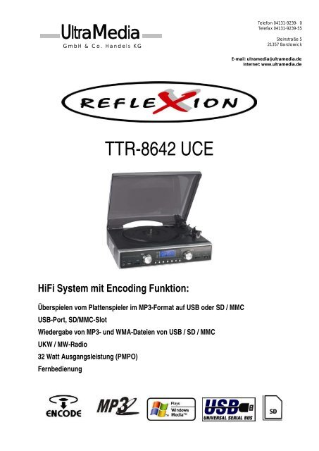 HiFi System mit Encoding Funktion - Reflexion