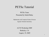Introduction to PETSc 2 - The ACTS Toolkit