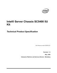 IntelÂ® Server Chassis SC5400 5U Kit Technical ... - download.intel.nl