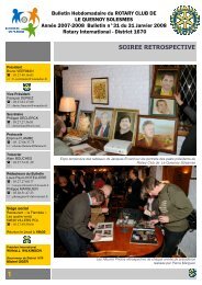 (Bulletin n\26031) - Rotary Club Le Quesnoy Solesmes