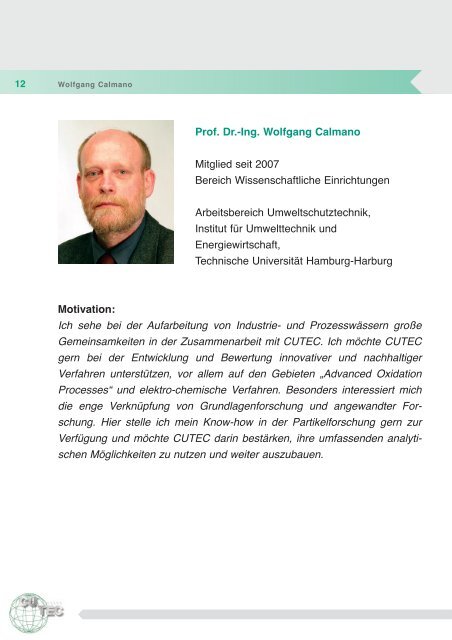 Wissenschaftlicher Beirat der CUTEC-Institut GmbH