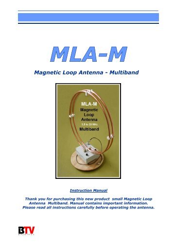 MLA-M Magnetic Loop Antenna - Multiband - B PLUS TV a.s.