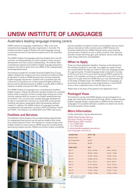 undergraduate - UNSW International - The University of New South ...