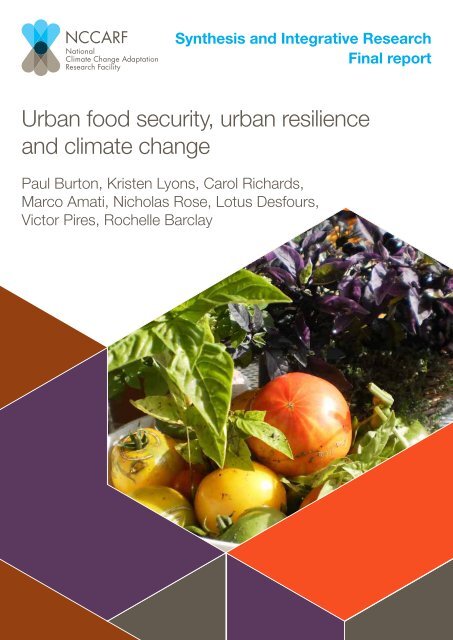 Urban food security, urban resilience and climate change - weADAPT