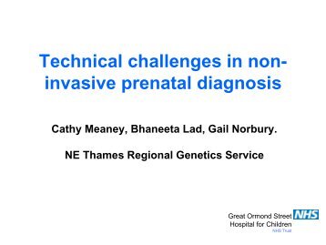 Technical challenges in non-invasive prenatal diagnosis
