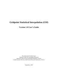 (GSI) analysis - Developmental Testbed Center