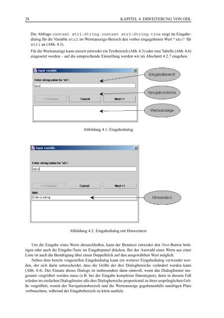 ODL-Sprachkonstrukte und interaktive Benutzerschnittstelle - TUM