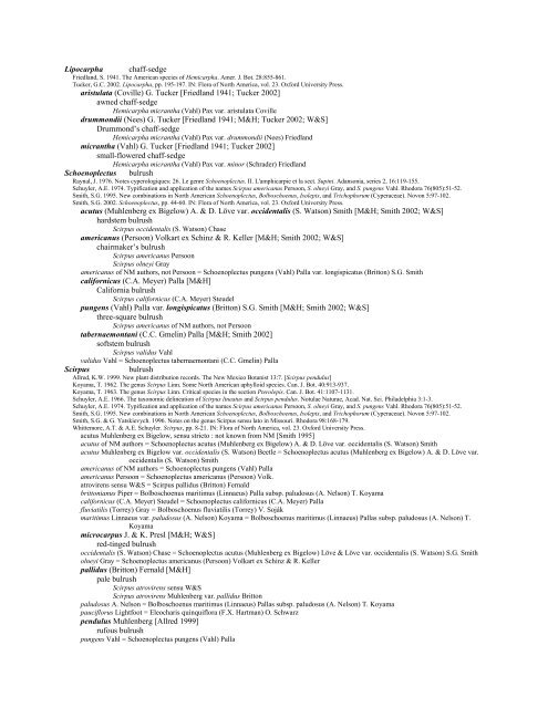 A Working Index of New Mexico Vascular Plant Names