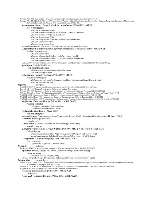 A Working Index of New Mexico Vascular Plant Names