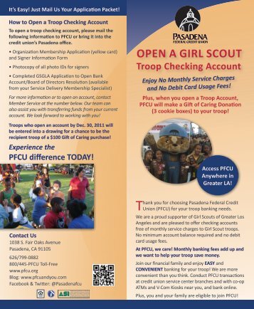 Pasadena Federal Credit Union - Girl Scouts of Greater Los Angeles