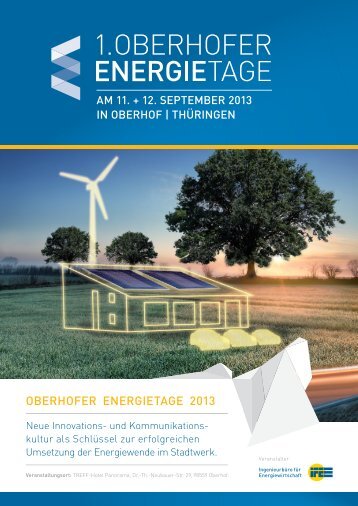 1. Oberhofer Energietage - IngenieurbÃ¼ro fÃ¼r Energiewirtschaft