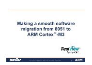 Making a smooth software migration from 8051 to ARM Cortex -M3