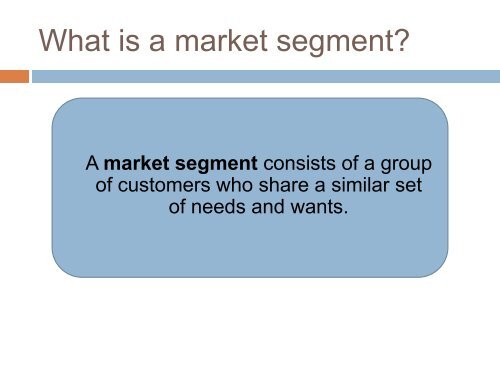 market segment