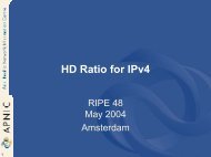HD Ratio for IPv4 - RIPE 64