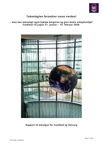 Rapport fra studietur til Japan (feb. 2008) (pdf 2 MB) - Aarhus.dk