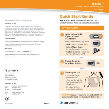 the NUVANT MCT QuickStart Guide - Corventis
