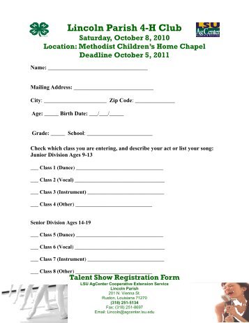 2011 registration form