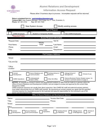 Security Access Request Form