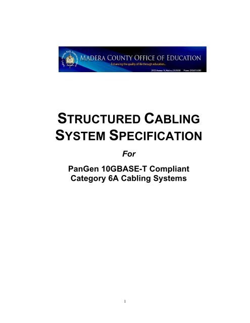 structured cabling system specification - Madera County Office of ...