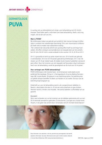 PUVA lichttherapie - Jeroen Bosch Ziekenhuis