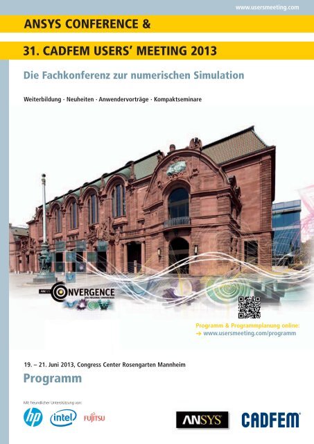 Konferenzprogramm - ANSYS Conference & CADFEM Users´ Meeting