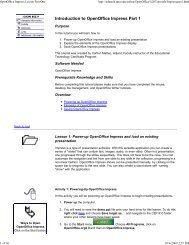 Introduction to OpenOffice Impress Part 1 - MSU Educational ...